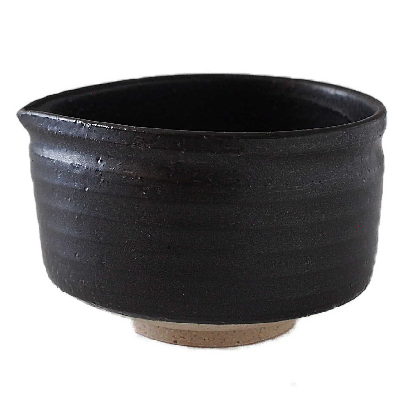 Pure Black Matcha Bowl with Spout - Image 5