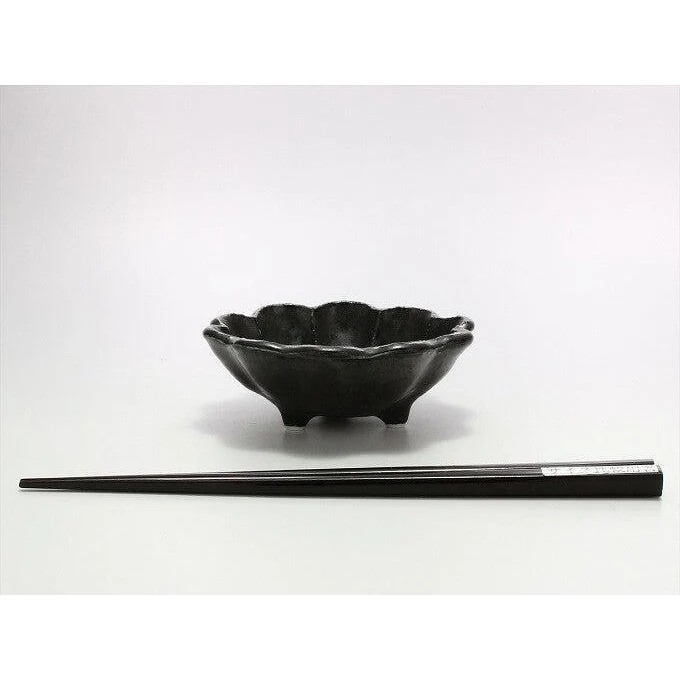 Rinka Black Chrysanthemum Bowl size 3 - Image 9
