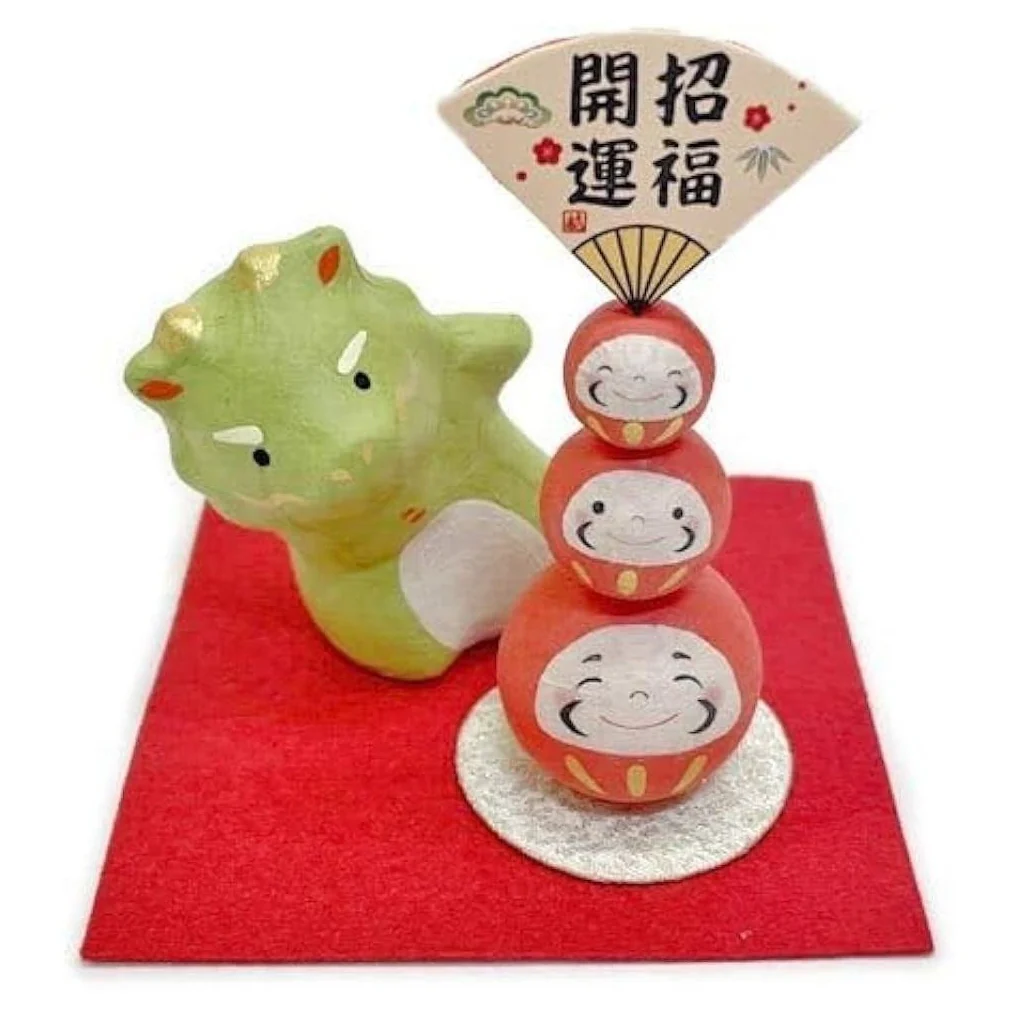 Ryukodo Chigiri Paper Peeping Dragon and Darumas - Image 3