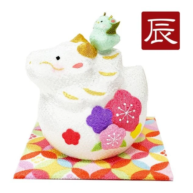 Ryukodo Chirimen Floral Dragon Parent and Child - Image 2