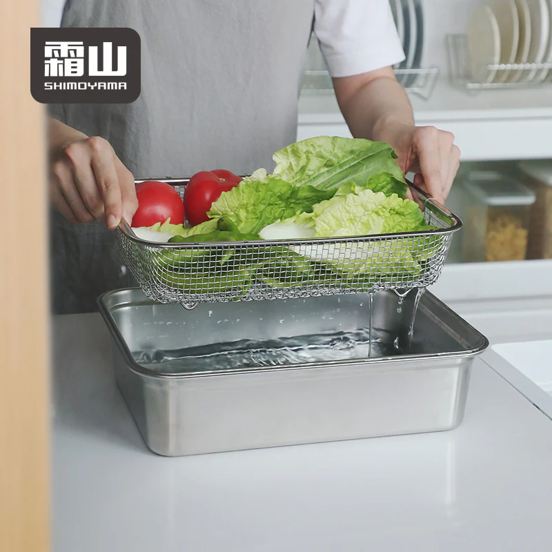 Shimoyama 304 Stainless Steel Colander 5L - Image 4