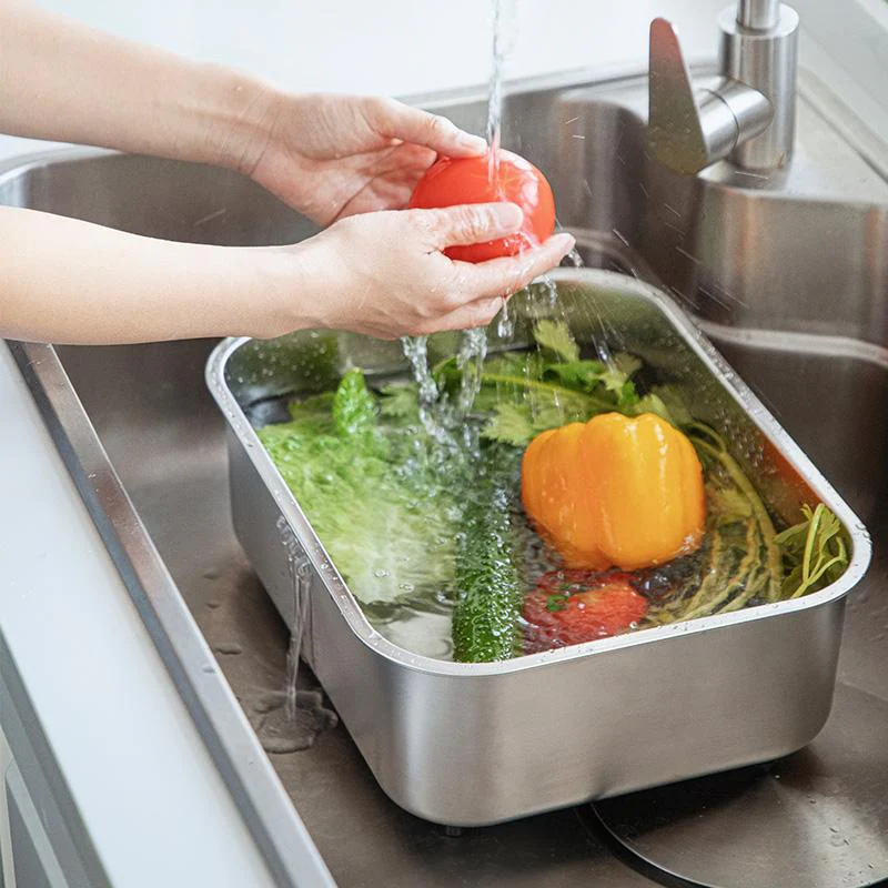 Shimoyama 304 Stainless Steel Dishwashing Basin 10L - Image 6