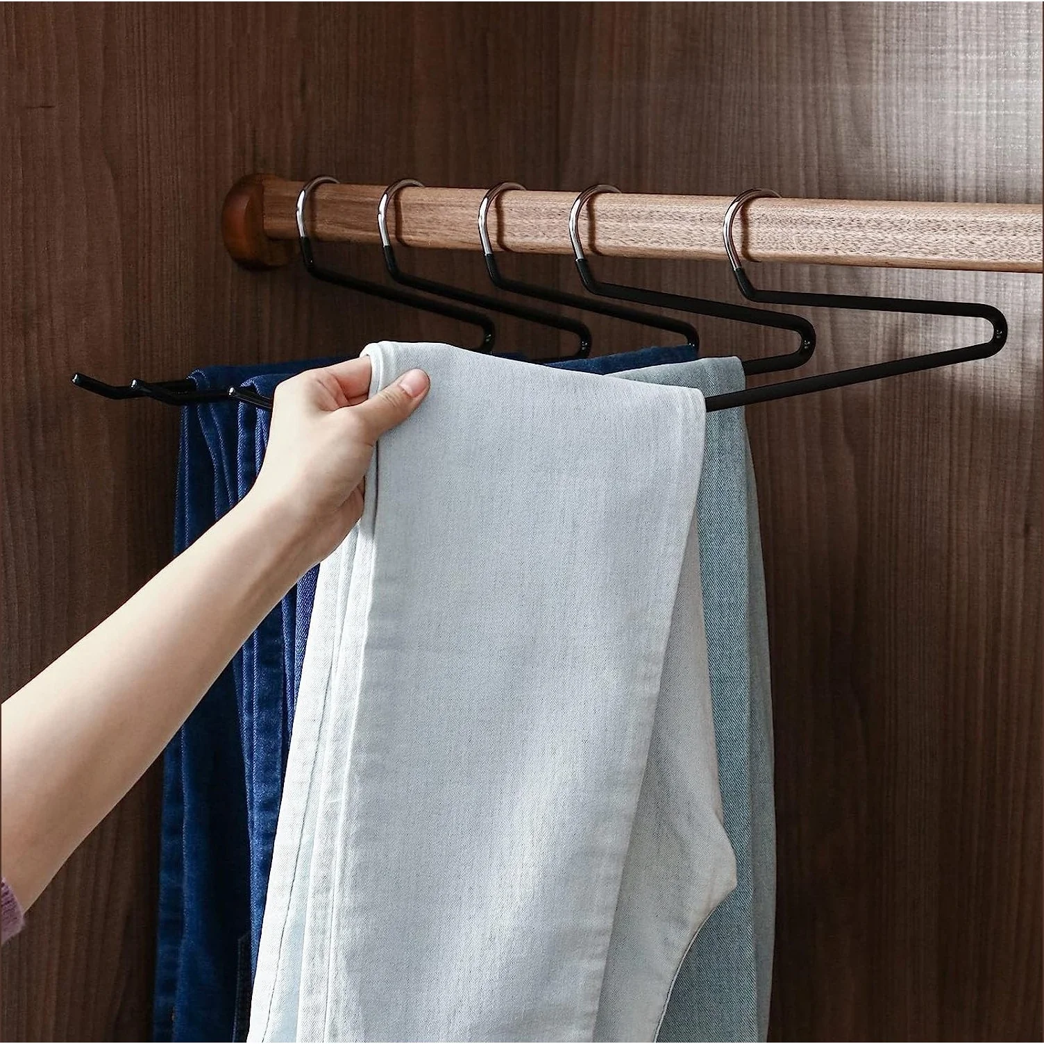 Shimoyama Anti-Slip Trouser Hangers (5pcs) - Image 10
