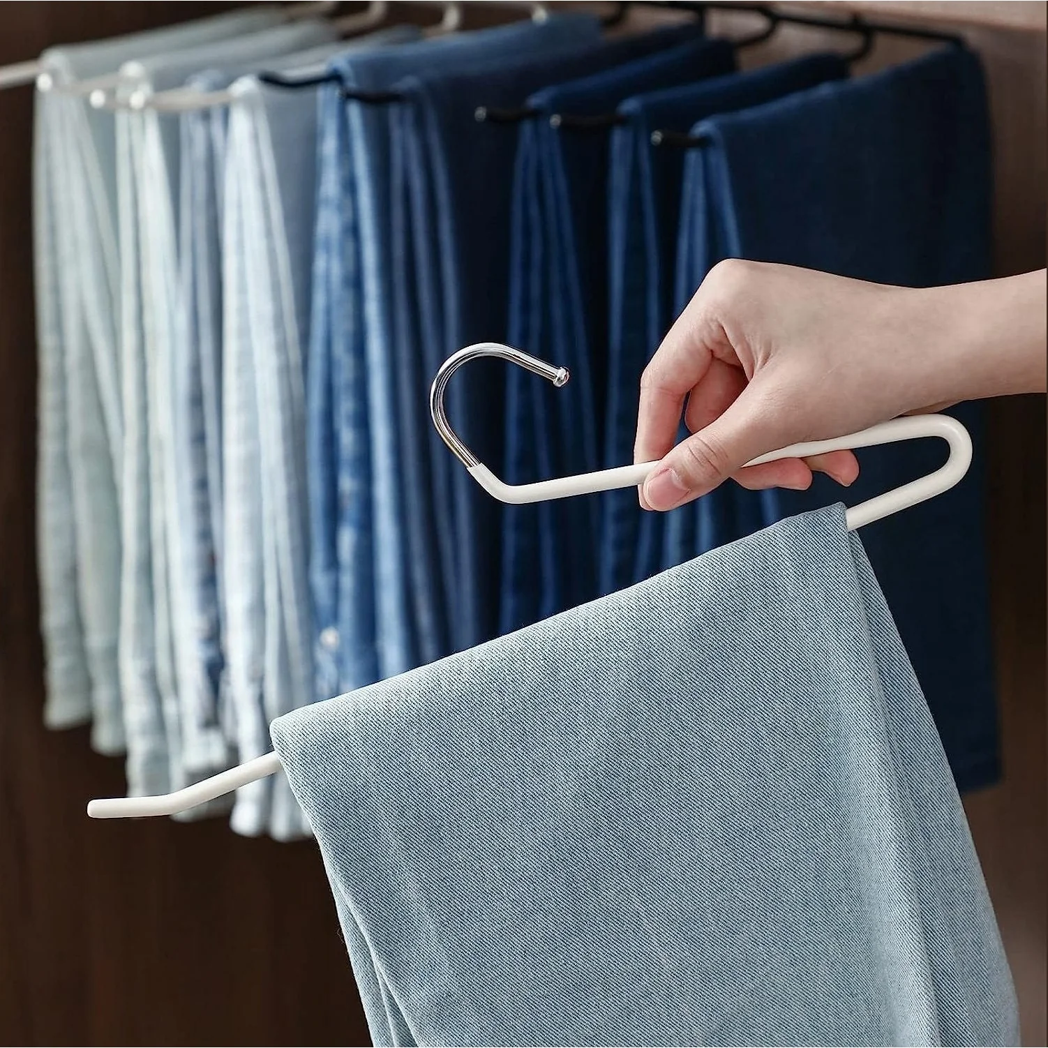 Shimoyama Anti-Slip Trouser Hangers (5pcs) - Image 4
