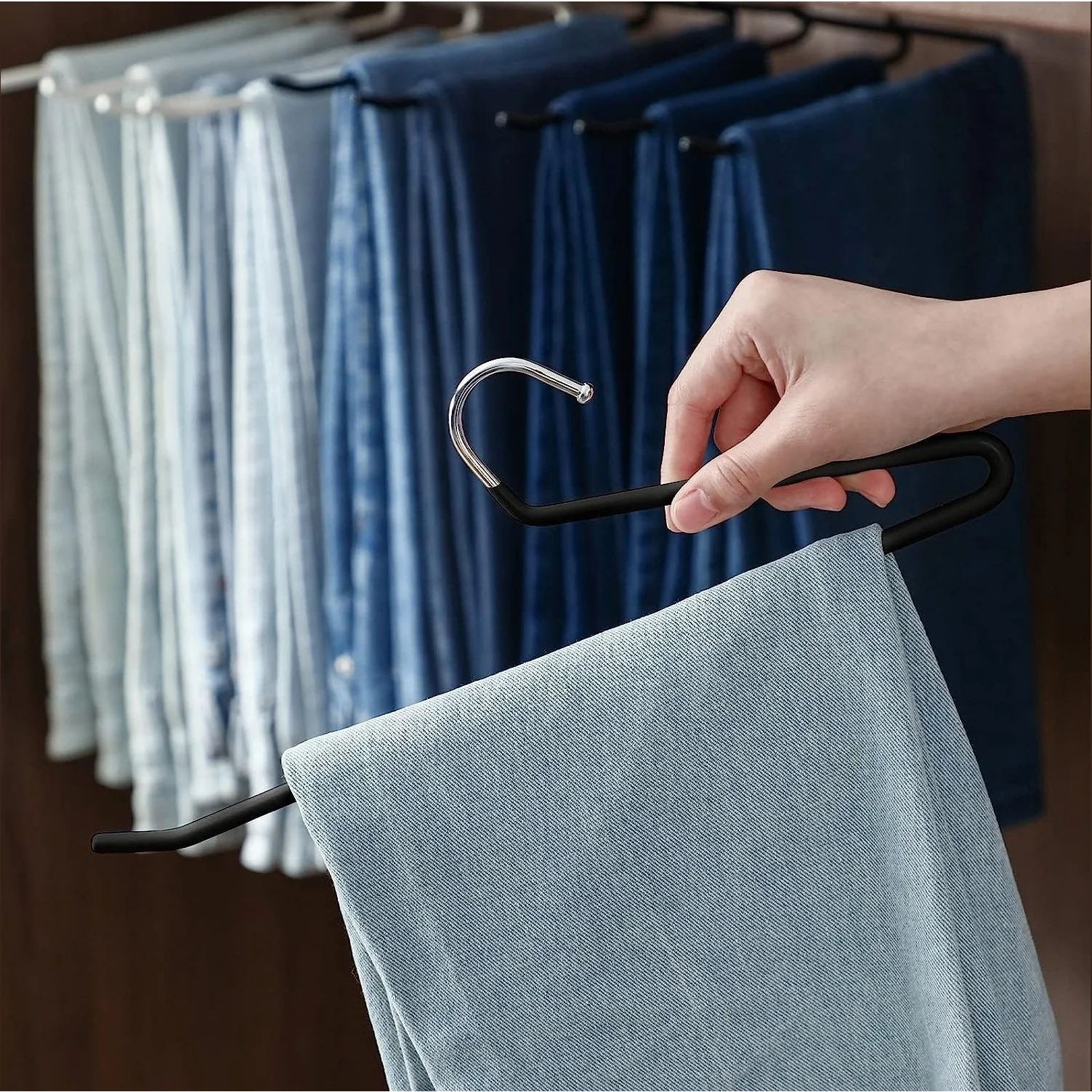 Shimoyama Anti-Slip Trouser Hangers (5pcs) - Image 9