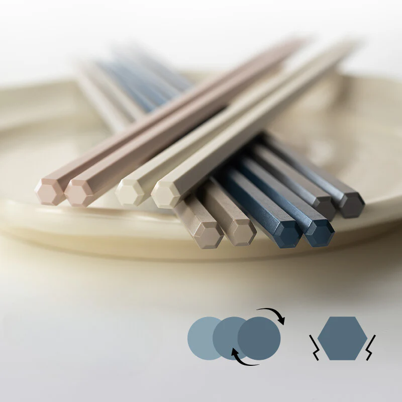 Shimoyama Antibacterial Hexagon Chopstick 5P Set - Image 3