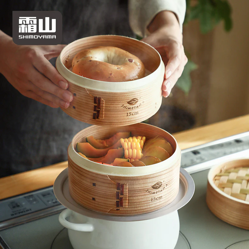 Shimoyama Bamboo Steamer Set 15cm - Image 2