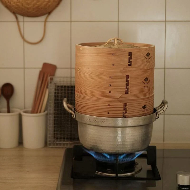 Shimoyama Bamboo Steamer Set 21cm - Image 3