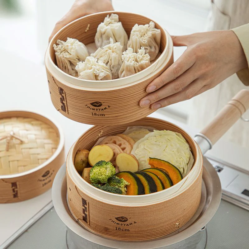 Shimoyama Bamboo Steamer Set 21cm - Image 5