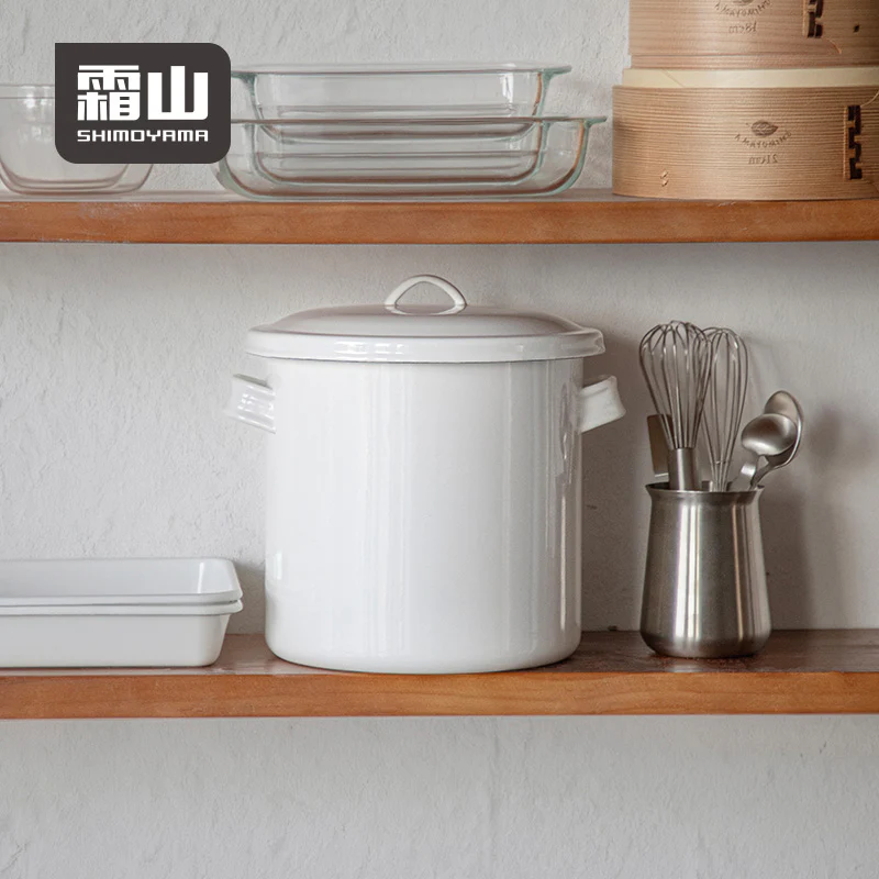 Shimoyama Enamel Storage Bucket 6.6L - Image 2