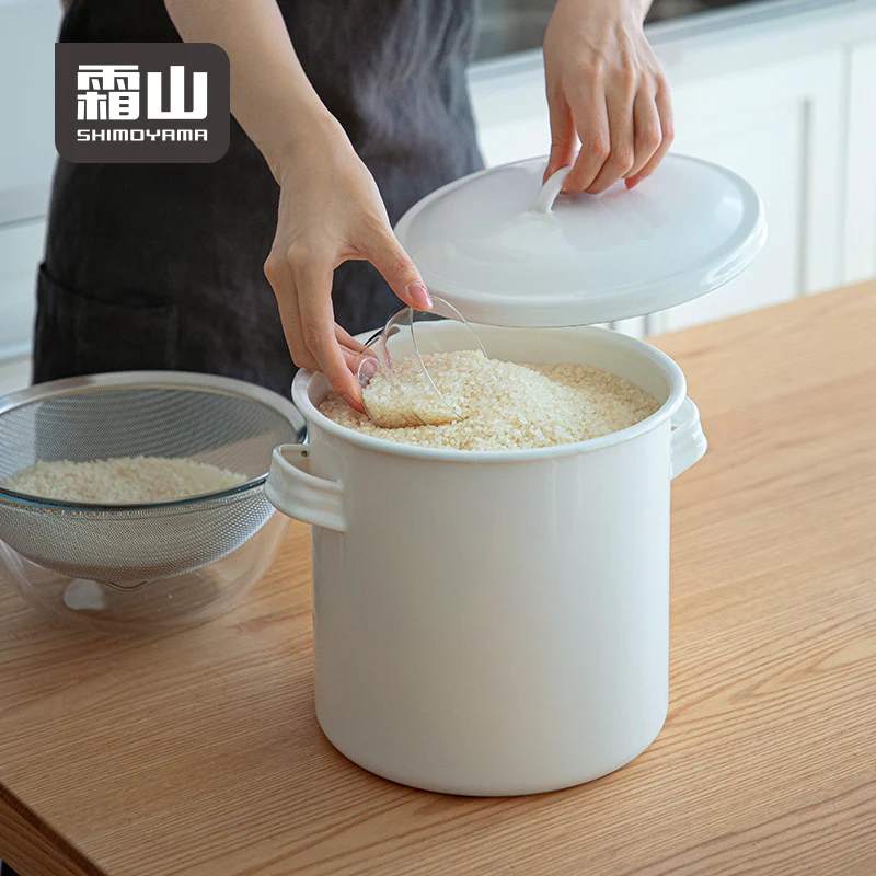 Shimoyama Enamel Storage Bucket 6.6L - Image 3