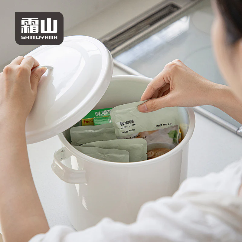 Shimoyama Enamel Storage Bucket 6.6L - Image 4
