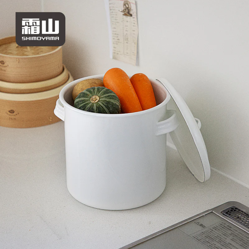 Shimoyama Enamel Storage Bucket 6.6L - Image 5