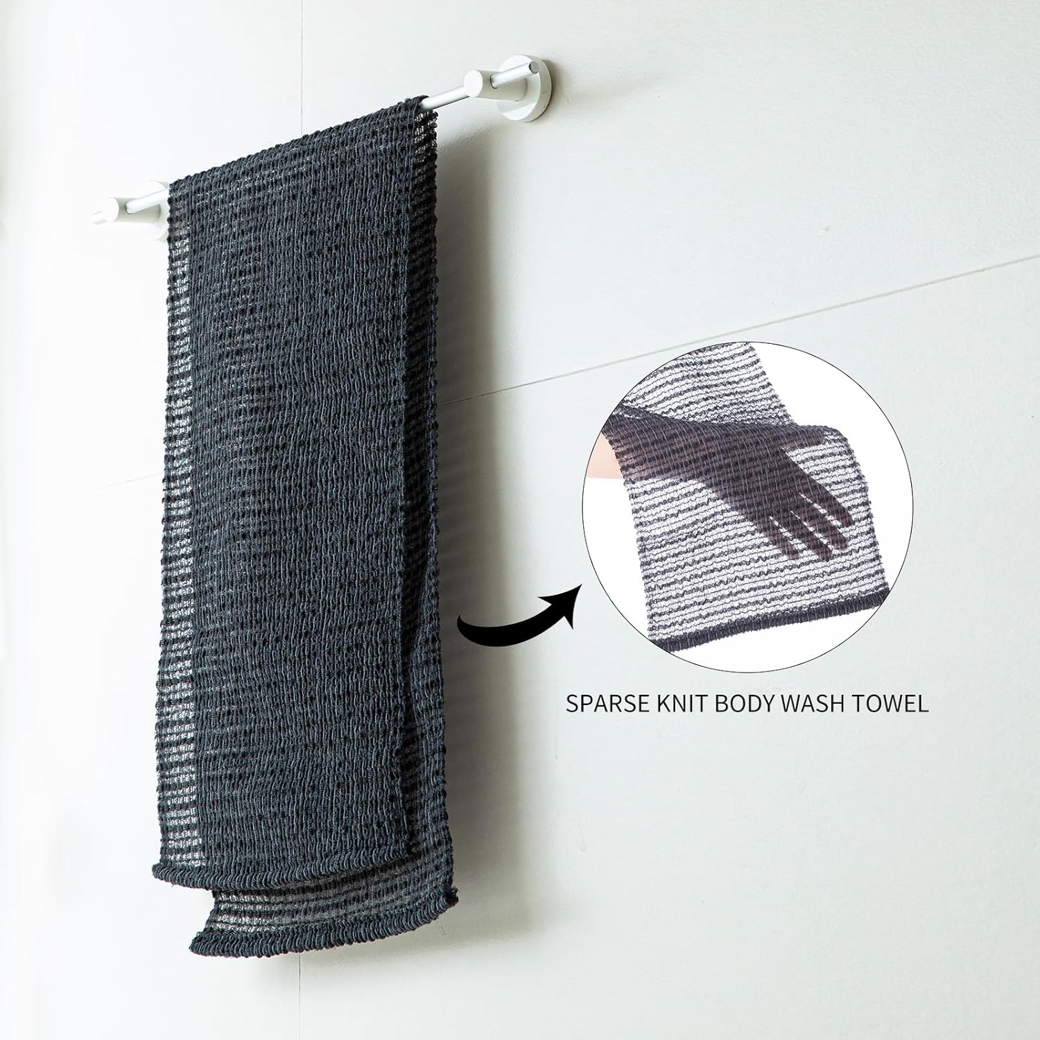 Shimoyama Exfoliating Nylon Towel - Hard - 23√ó100cm - Image 5