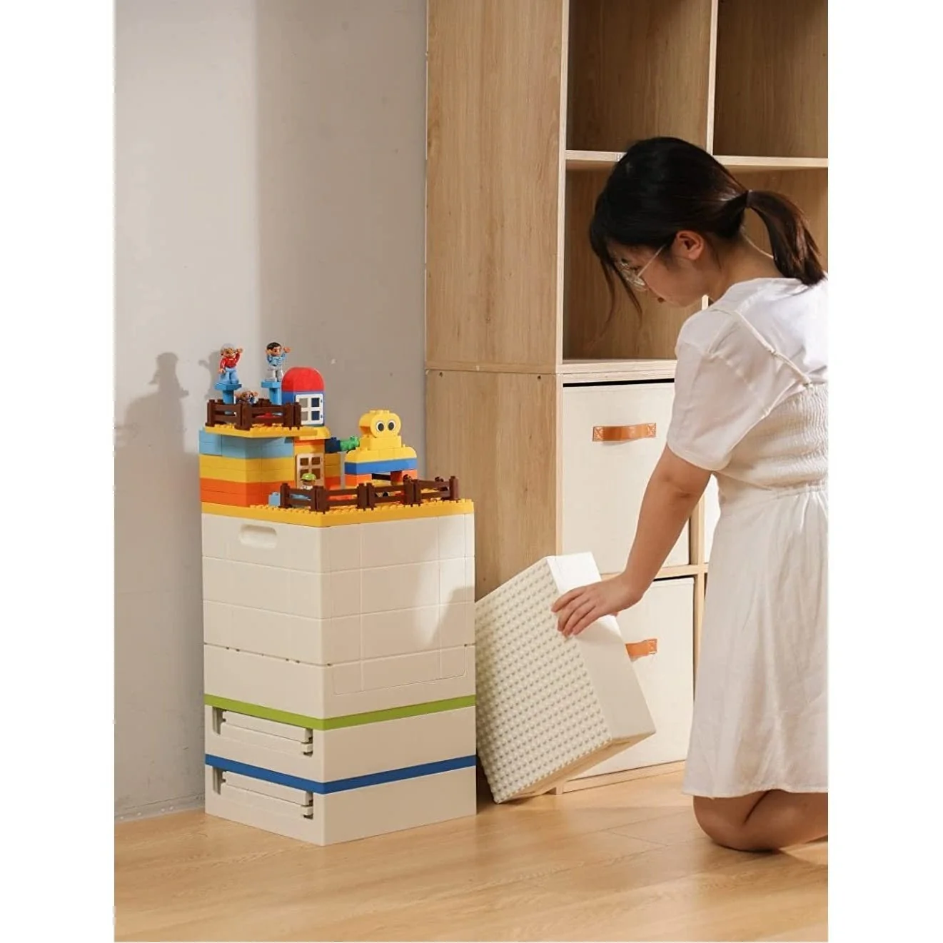 Shimoyama Foldable Brick Toy Storage Box 25L - Image 18