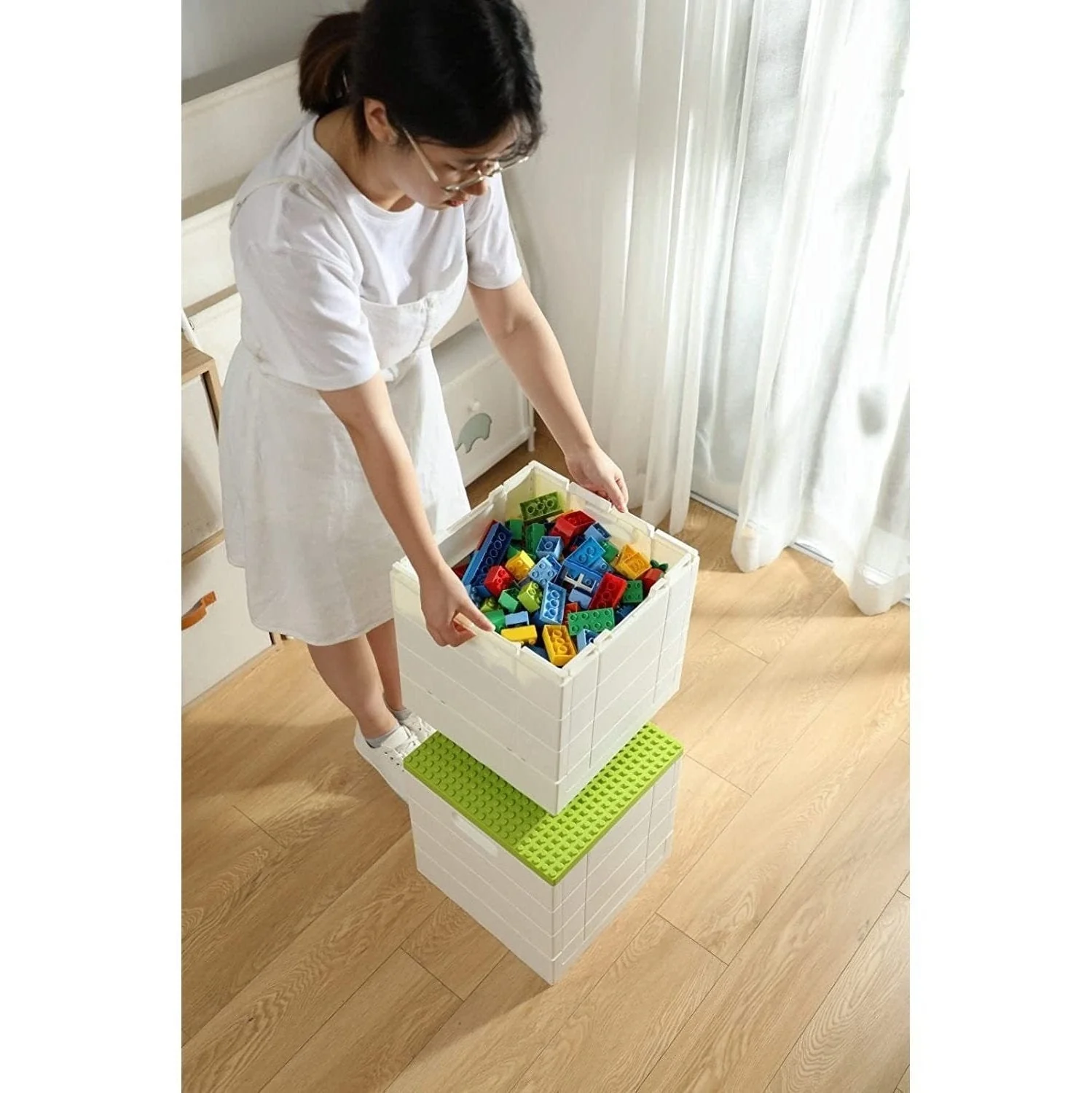 Shimoyama Foldable Brick Toy Storage Box 25L - Image 20