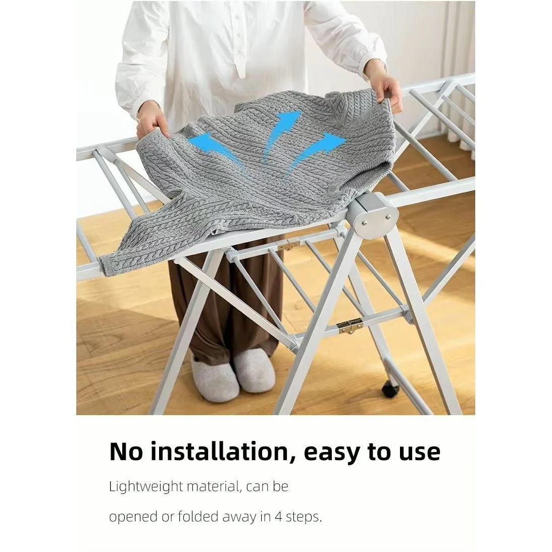 Shimoyama Wing Folding Clothes Drying Rack - L - Image 6