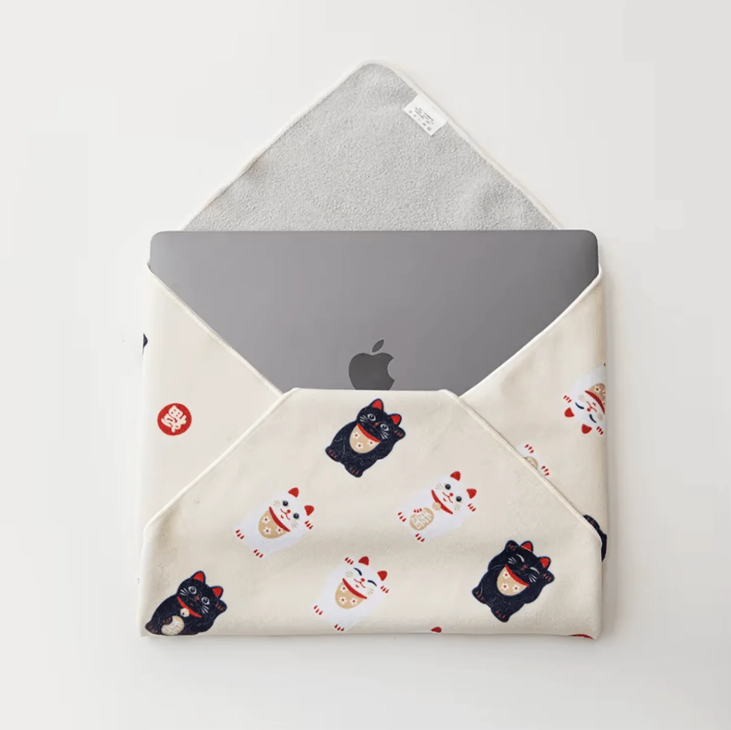 Shimoyama Furoshiki Wrapping Cloth - Fortune Cat - 50 x 50cm - Image 2