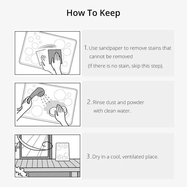 Shimoyama Grey Diatomite Bathmat Pad - Image 9
