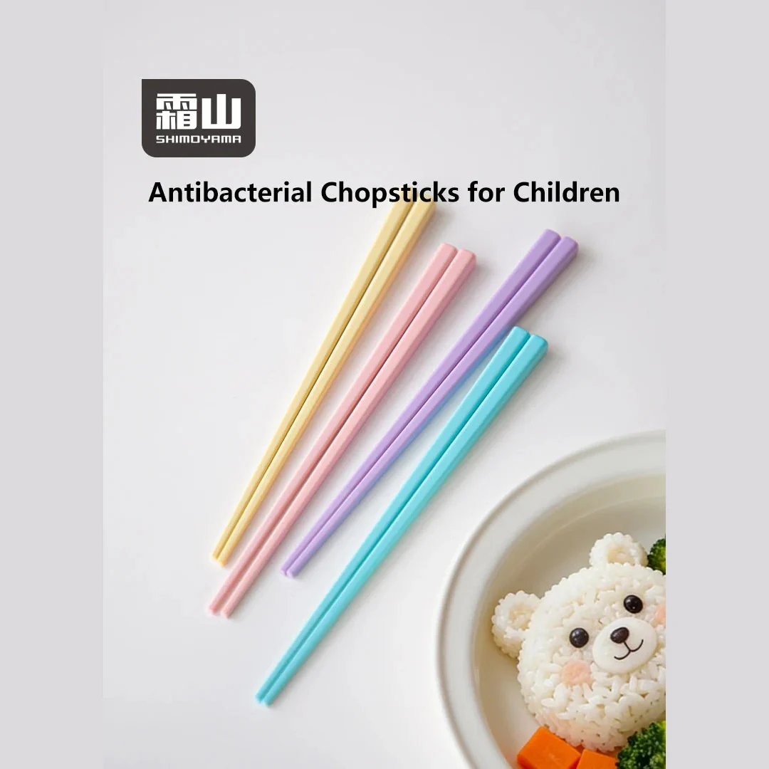 Shimoyama Kids Pastel Antibacterial Chopsticks - 19.5cm - 4P Set - Image 7