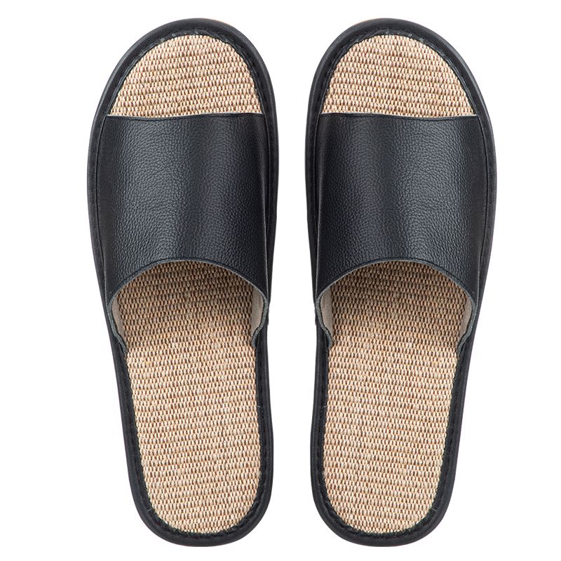 Shimoyama Leather Linen Slippers - Image 11