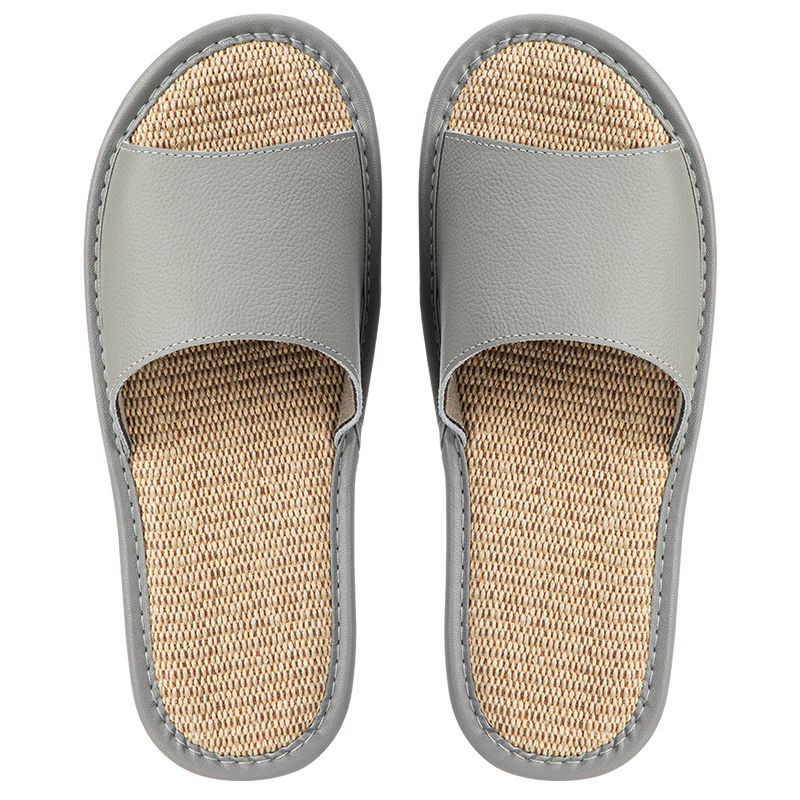 Shimoyama Leather Linen Slippers - Image 12