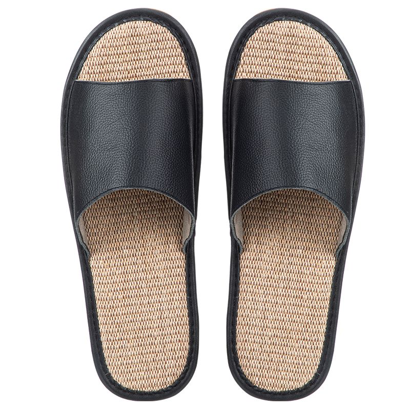 Shimoyama Leather Linen Slippers - Image 13