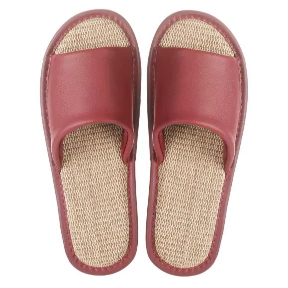 Shimoyama Leather Linen Slippers - Image 17