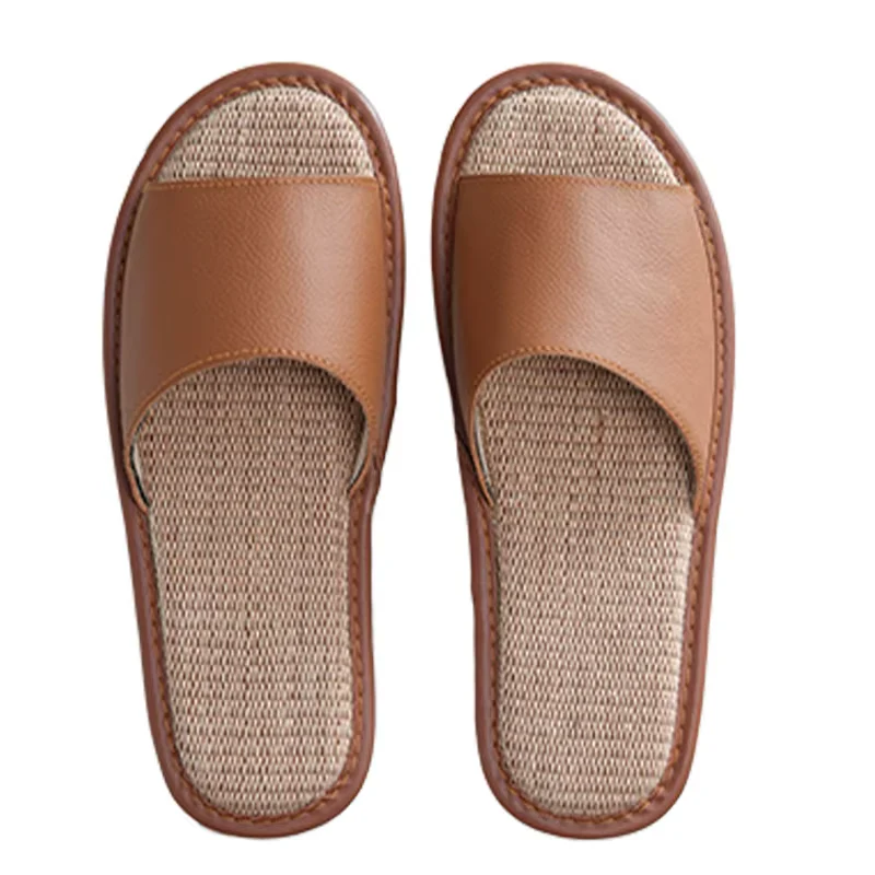 Shimoyama Leather Linen Slippers - Image 18