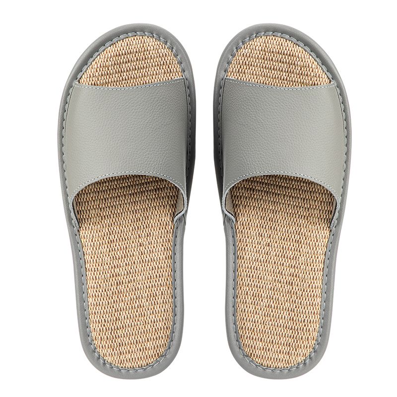 Shimoyama Leather Linen Slippers - Image 4