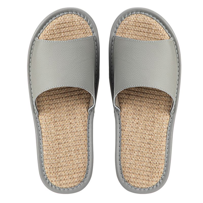 Shimoyama Leather Linen Slippers - Image 6