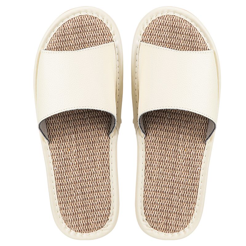 Shimoyama Leather Linen Slippers - Image 7