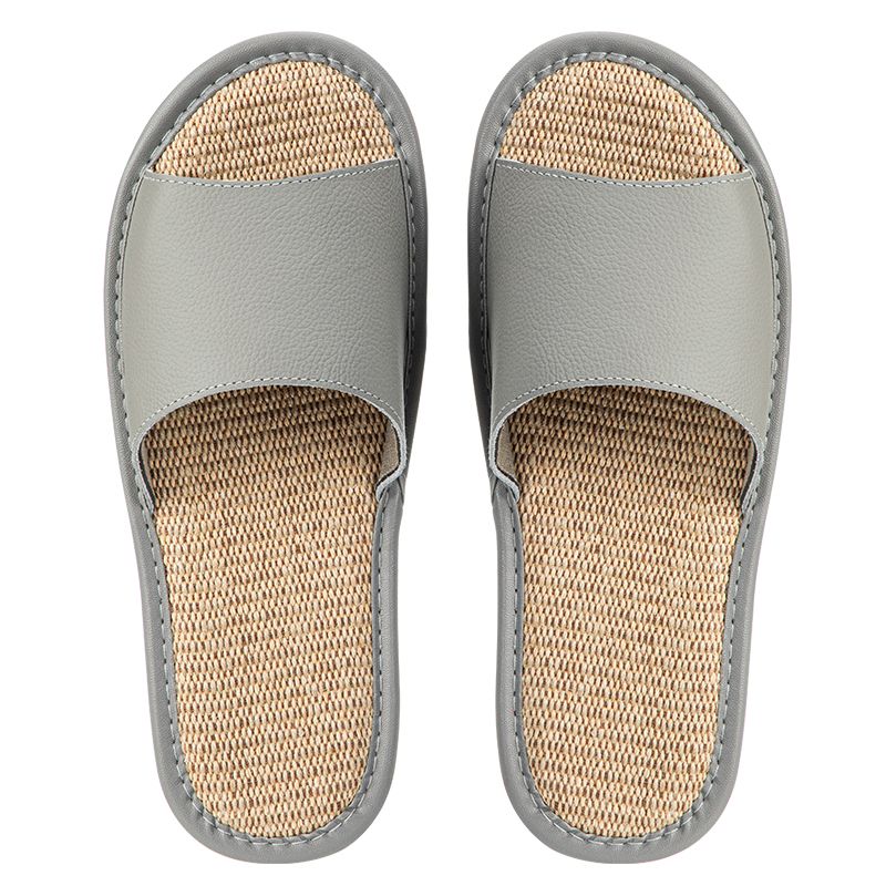 Shimoyama Leather Linen Slippers - Image 8