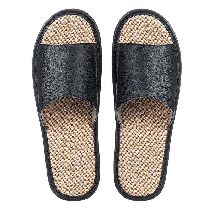 Shimoyama Leather Linen Slippers - Image 9