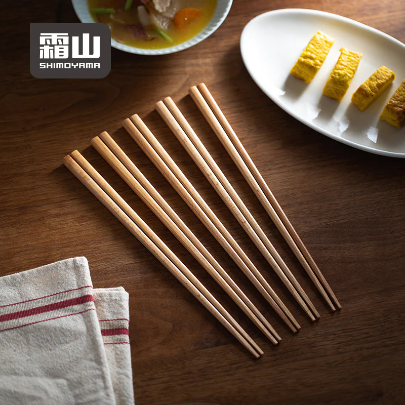 Shimoyama Octagonal Beech Wood Chopsticks - 24.5cm - 5P Set - Image 2