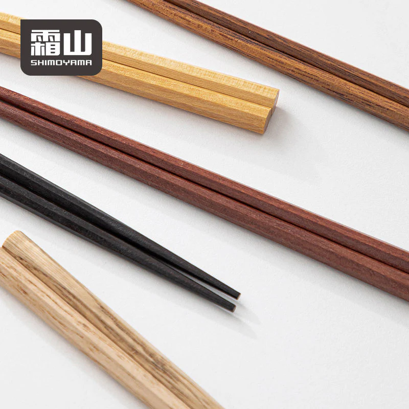 Shimoyama Octagonal Wooden Chopsticks 5P Set - Image 2