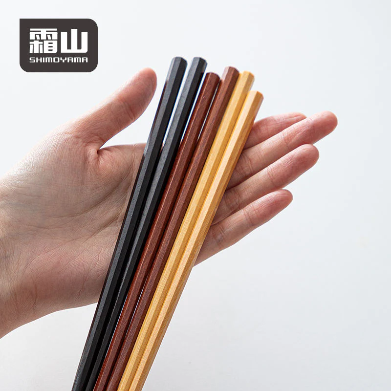 Shimoyama Octagonal Wooden Chopsticks 5P Set - Image 3