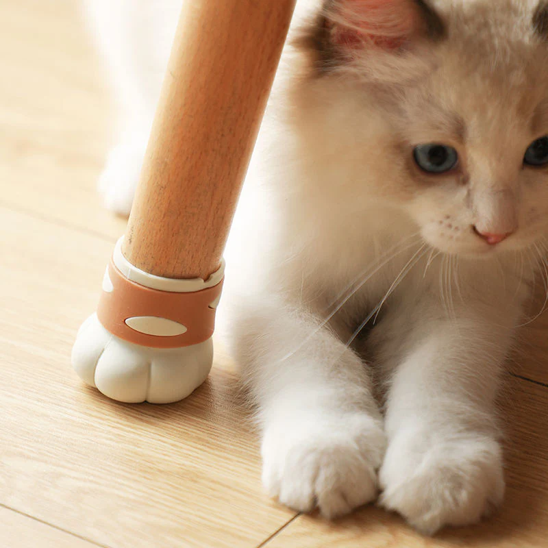 Shimoyama Silicone Chair Leg Cat Pad - Felt - 4P - Image 3