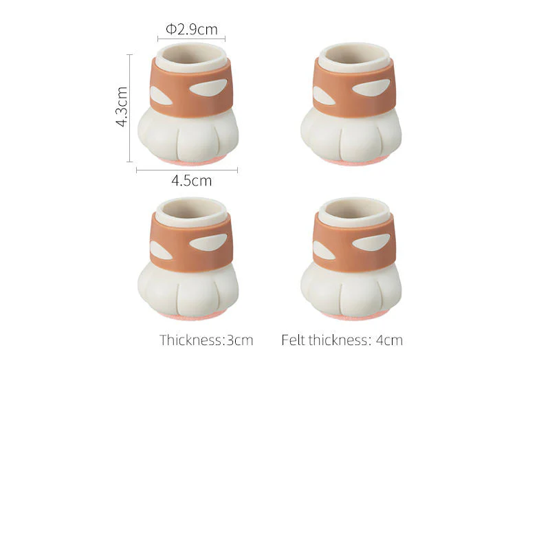 Shimoyama Silicone Chair Leg Cat Pad - Felt - 4P - Image 6