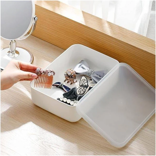 Shimoyama Small Shallow Storage Box White - Image 4
