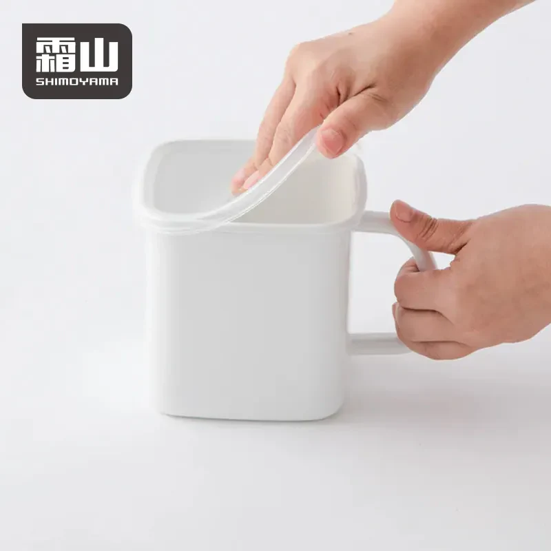 Shimoyama Square Enamel Container with Handle and Lid - 1.4L - Image 6