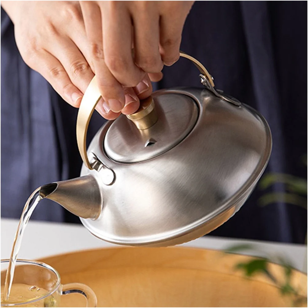 Shimoyama Stainless Kyusu Teapot 0.6L - Image 3