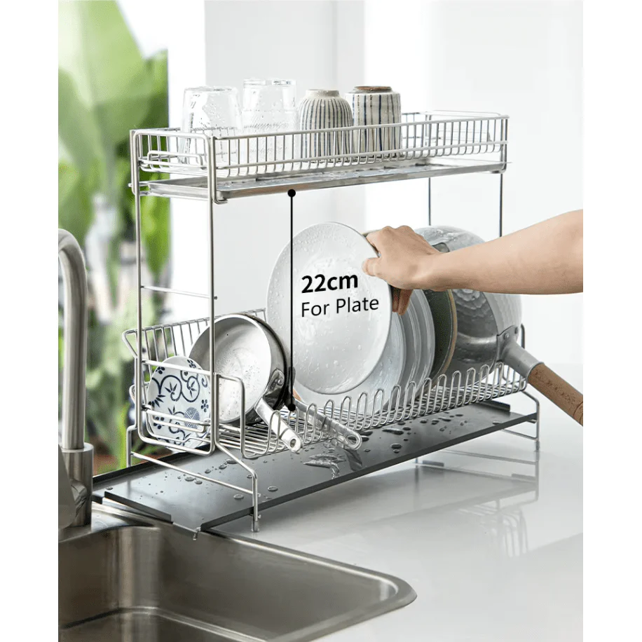 Shimoyama Stainless Steel 2 Tier Drain Rack - Image 9