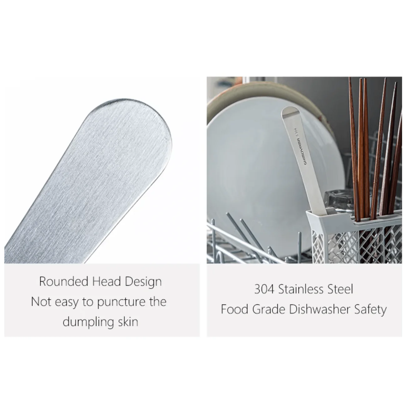 Shimoyama Stainless Steel Flat Dumpling Spoon - Image 7