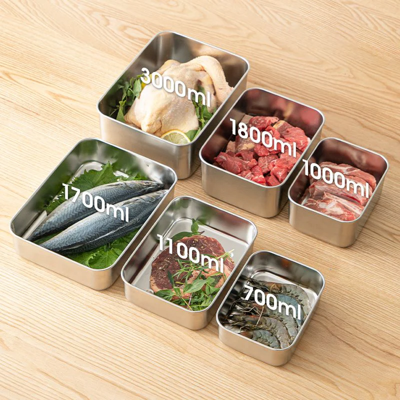 Shimoyama Stainless Steel Food Storage Box - Deep S - 1000ml - Image 3