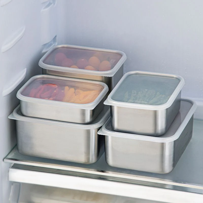 Shimoyama Stainless Steel Food Storage Box - Shallow M - 1100ml - Image 3