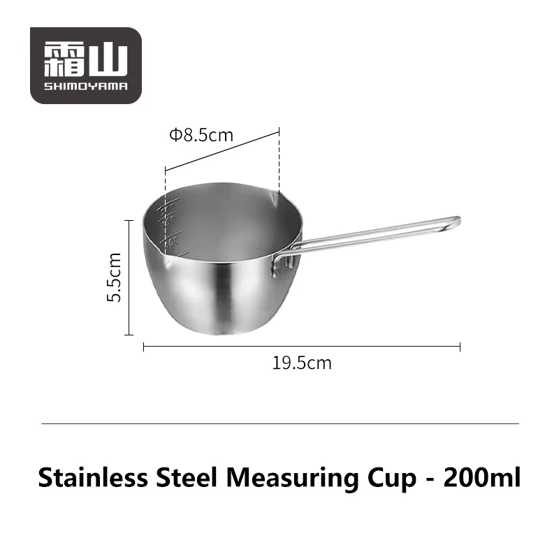Shimoyama Stainless Steel Graduated Measuring Cup 200ml - Image 6