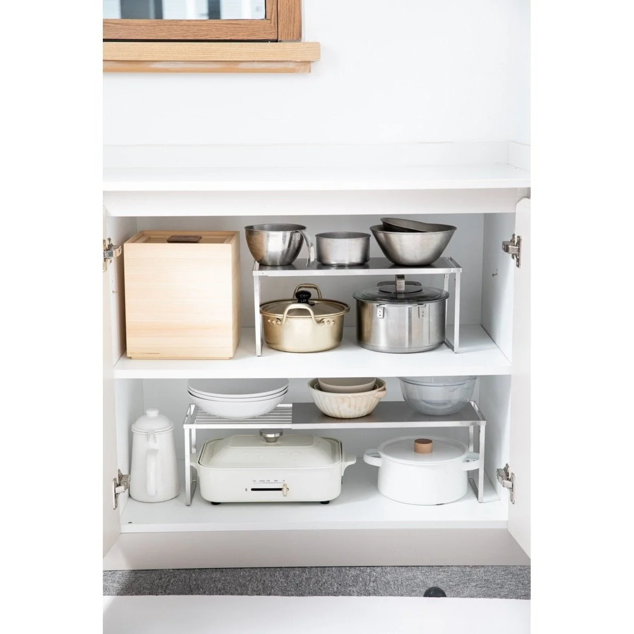 Shimoyama Stainless Steel Telescopic Storage Rack Shelf - Image 3