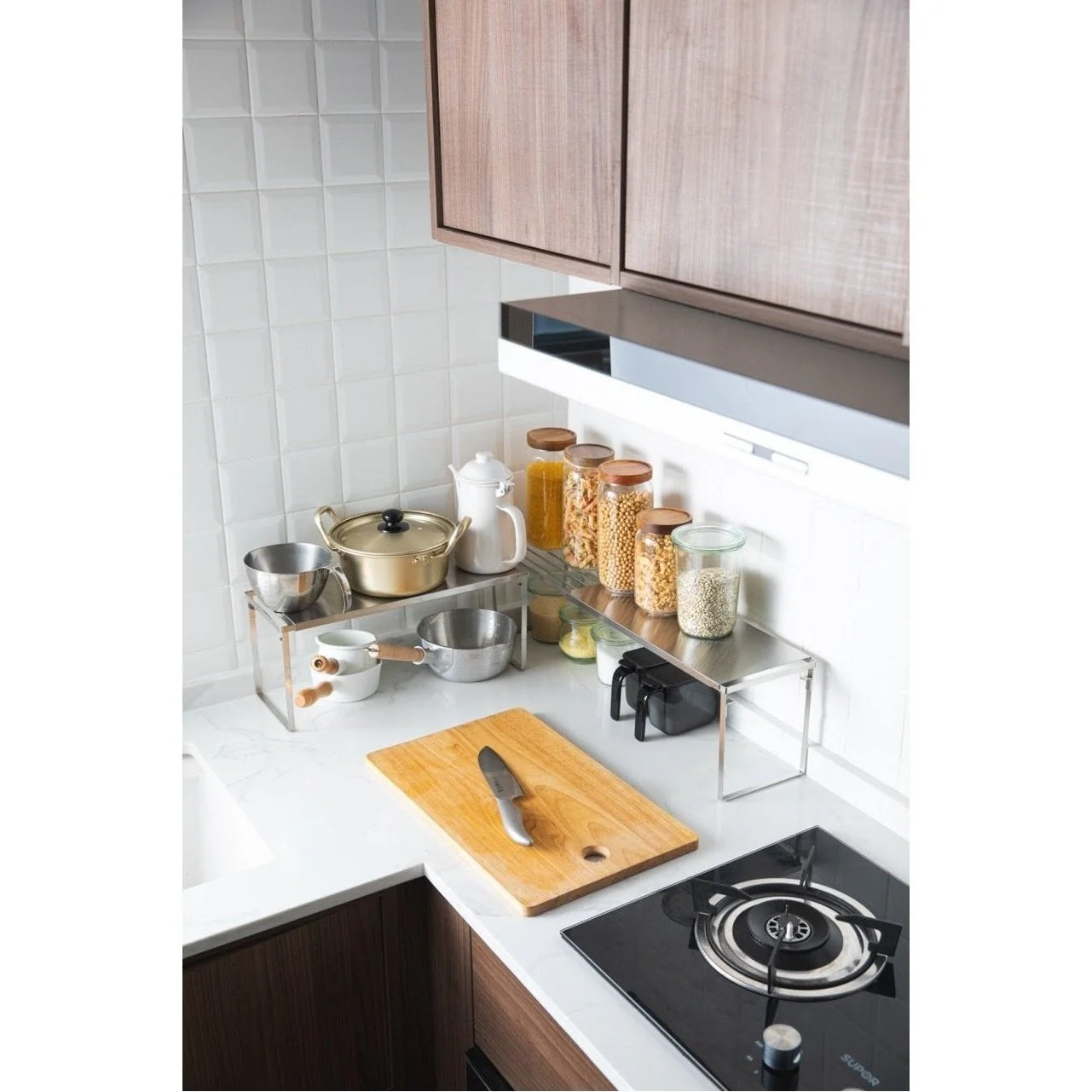 Shimoyama Stainless Steel Telescopic Storage Rack Shelf - Image 7