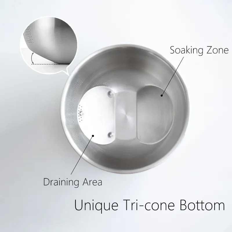 Shimoyama Stainless Steel 3 Way Strainer Washing Bowl 22.5cm - Image 7